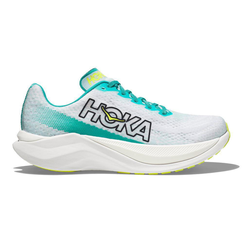 Women's Hoka One One Mach X, White/Blue Glass, 9.5 B Medium