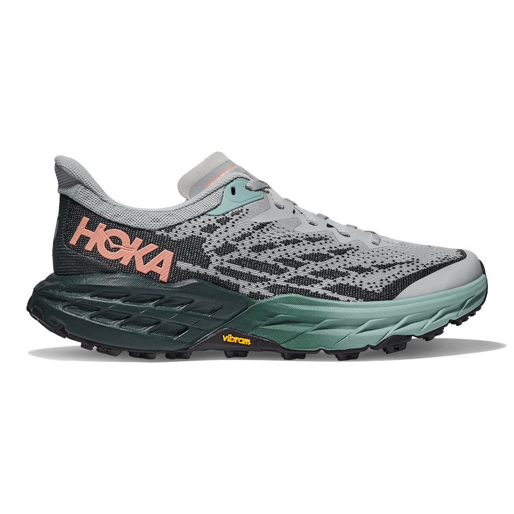 Women's Hoka One One Speedgoat 5, Harbor Mist/Spruce, 8 B Medium