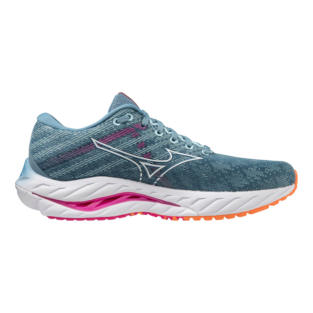Women's Mizuno Wave Inspire 19, Provincial Blue/White, 7 B Medium