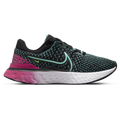 Women's Nike React Infinity Run Flyknit 3, Black/Dynamic Turquoise-Pink Prime, 10 B Medium