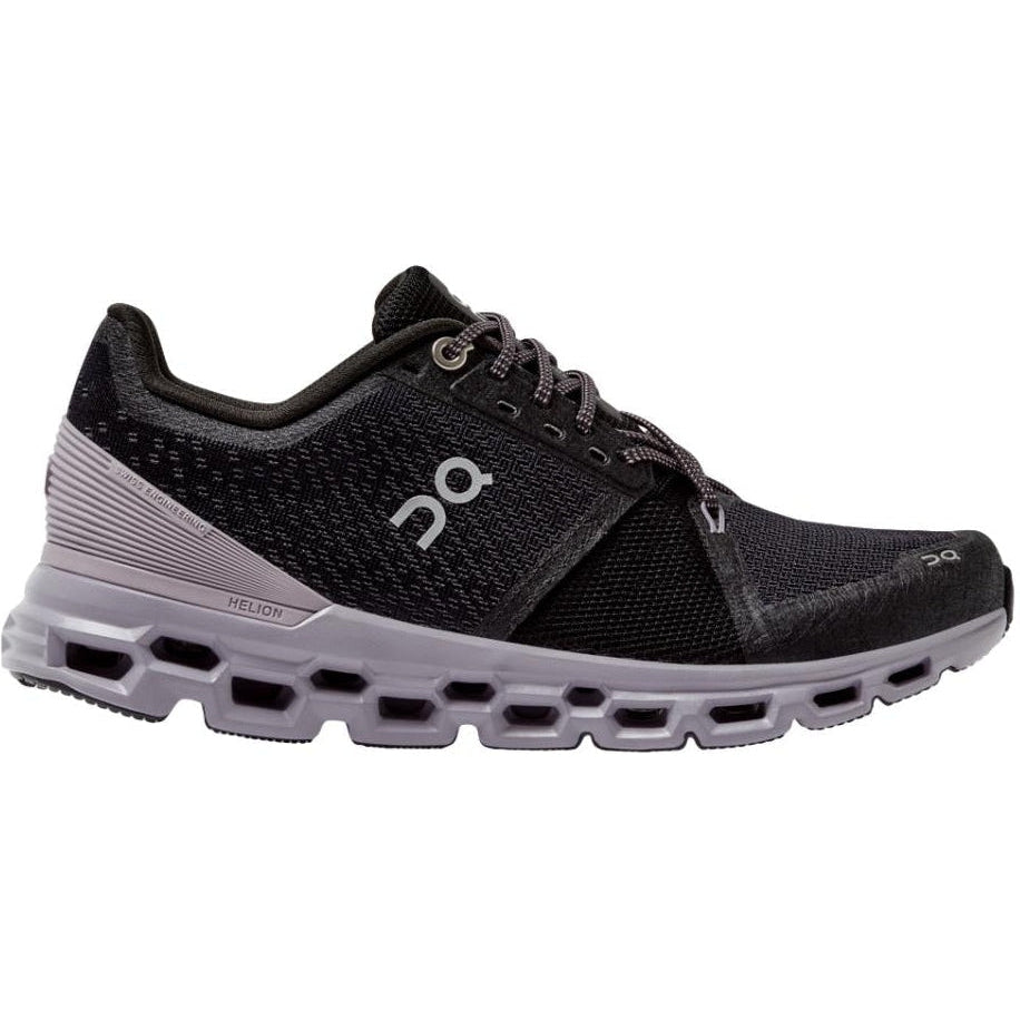 Women's On Cloudstratus, Black/Lilac, 10 B Medium