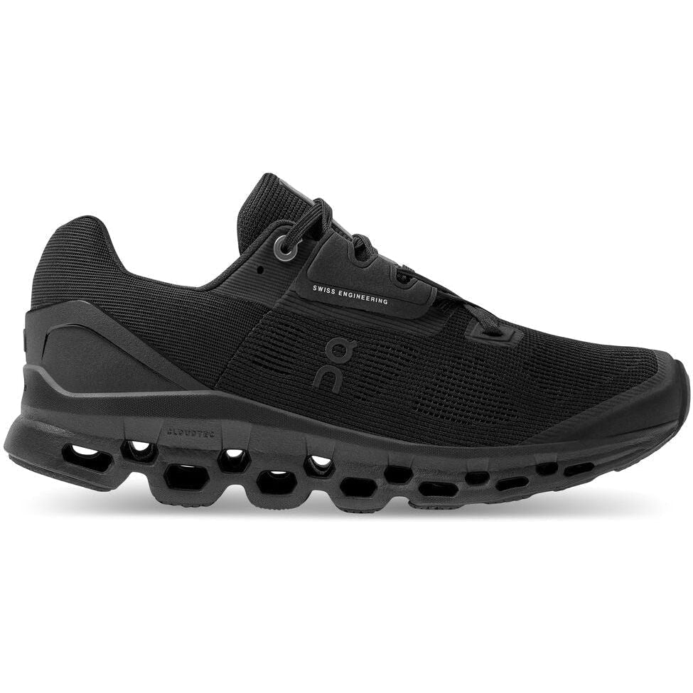 Women's On Cloudstratus, Black, 6 B Medium