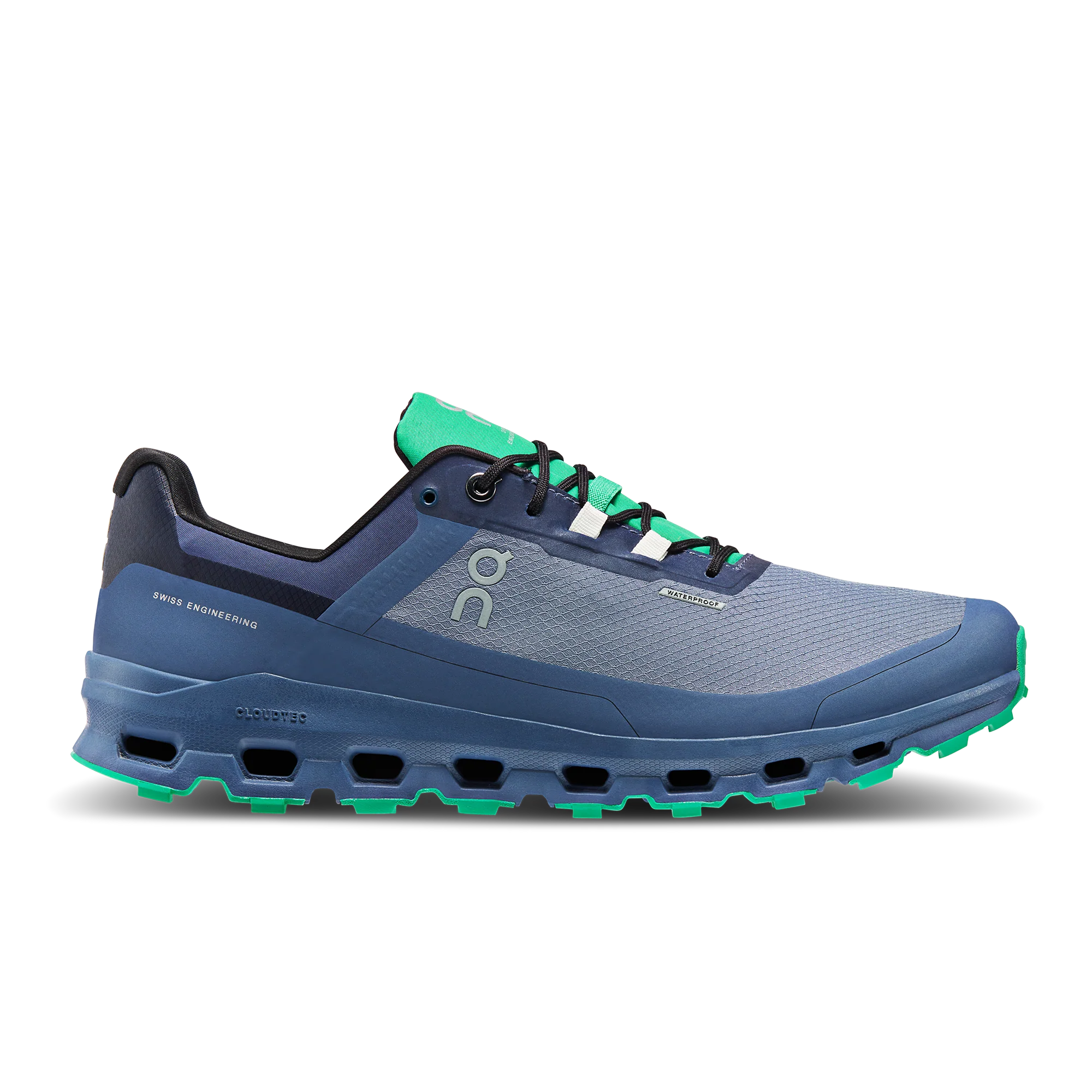 Men's On Cloudvista Waterproof, Metal/Denim, 10 D Medium