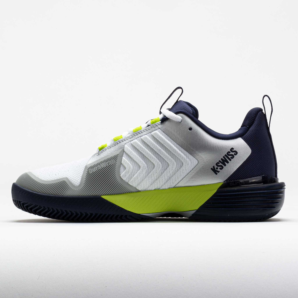K-Swiss Ultrashot 3 Clay Men's  White/Peacoat/Lime Green