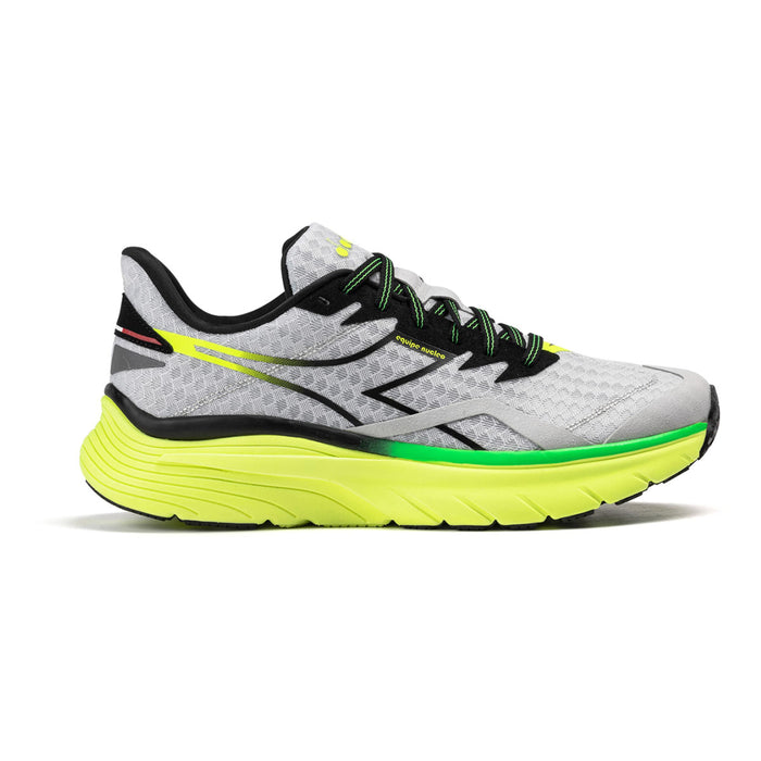 Men's Diadora Equipe Nucleo, Silver/Black/Yellow, 11 D Medium