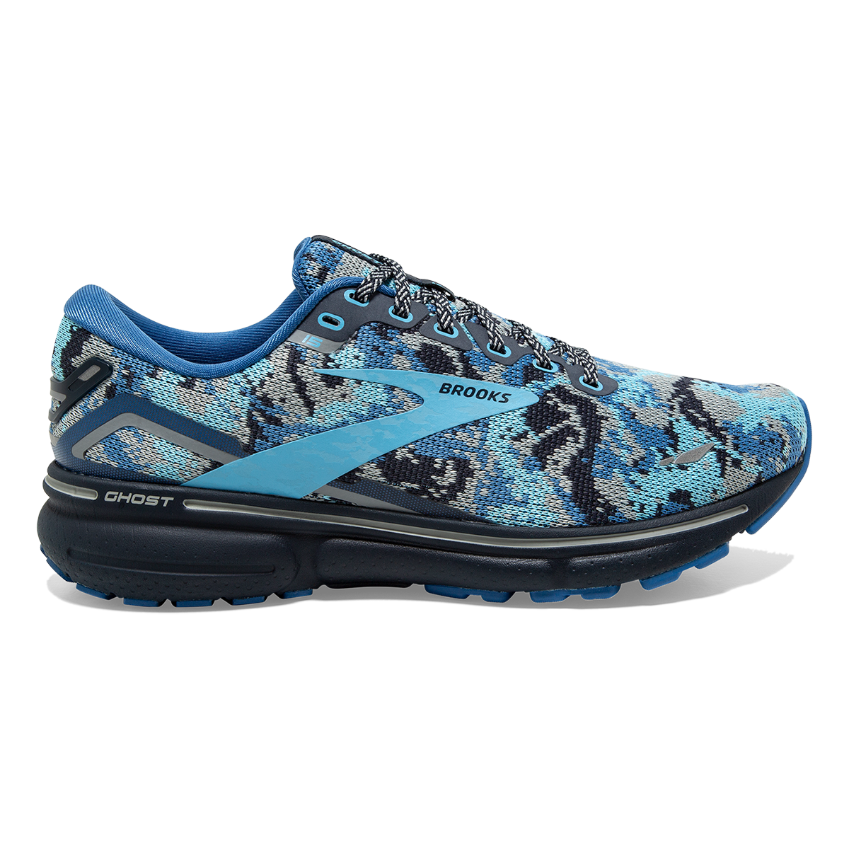 Men's Brooks Ghost 15, Star/Eclipse/Grotto, 10.5 D Medium