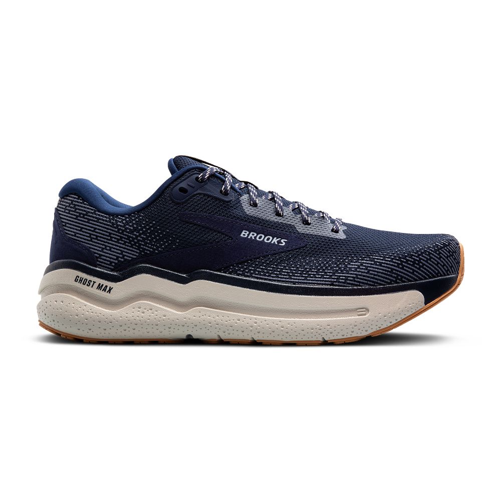 Men's Brooks Ghost Max 2, Peacoat/Stone/Biscuit, 9 D Medium