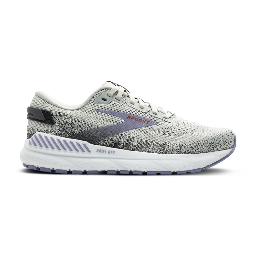 Women's Brooks Ariel GTS 24, Mercury/Ebony/Sweet Lavender, 9 D Wide