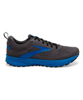 Men's Brooks Revel 5, Black/Grey/Blue, 9 D Medium